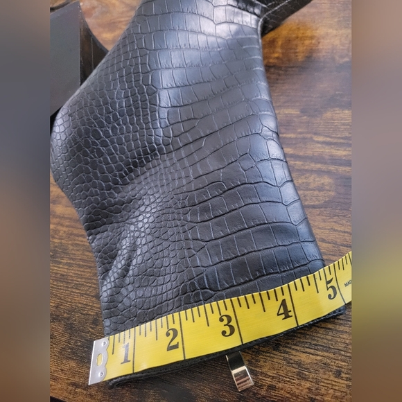 MISSGUIDED BLACK CROC ANKLE BOOTS -Size 8🖤 - Picture 7 of 7